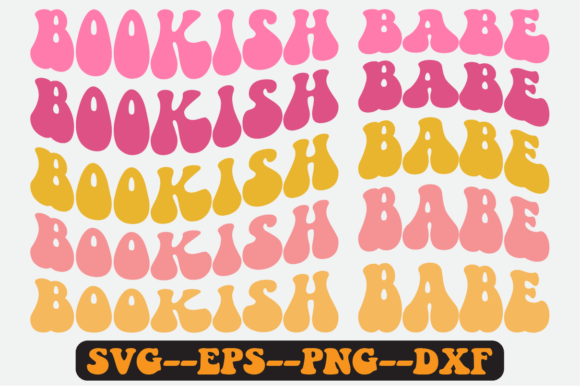 Bookish Babe Quote Retro Svg Design