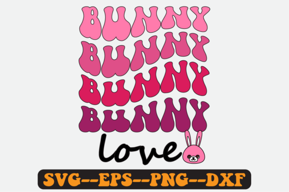 Bunny Love Quote Retro Svg Design