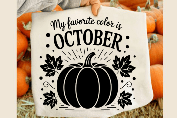 My Favorite Color is October SVG Design
